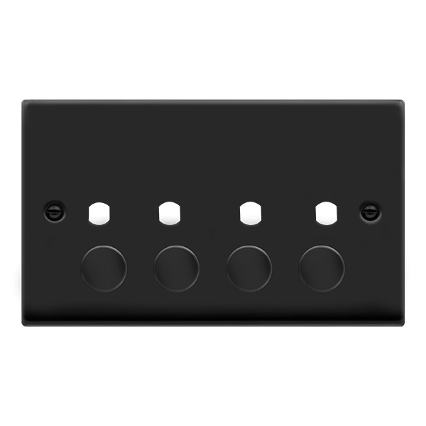 Click Deco 4 Gang Unfurnished Dimmer Plate & Knobs VPxx154PL