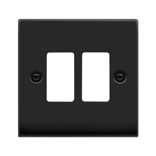 Click Deco Grid Pro 2 Gang Frontplate VPxx20402
