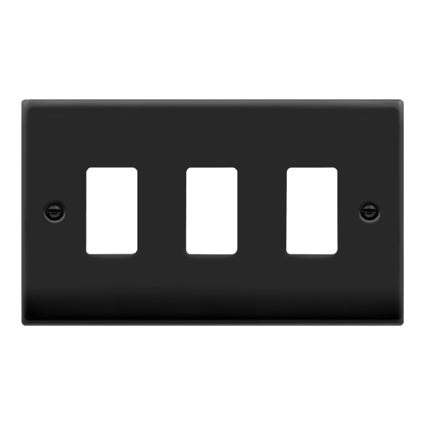Click Deco Grid Pro 3 Gang Frontplate VPxx20403