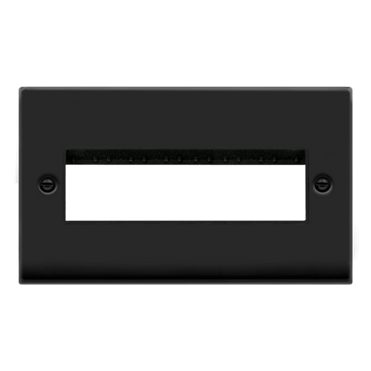 Click Deco MiniGrid 2 Gang Plate 6 In Line Aperture Black Inserts VPxx426BK