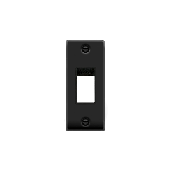 Click Deco MiniGrid 1 Gang Architrave Plate Single Aperture Black Inserts VPxx471BK