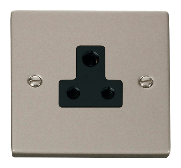 Click Deco 5A Round Pin Socket Black Inserts VPxx038BK
