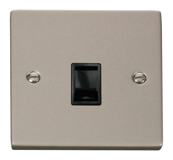 Click Deco Single RJ11 Socket Outlet Black Inserts VPxx115BK