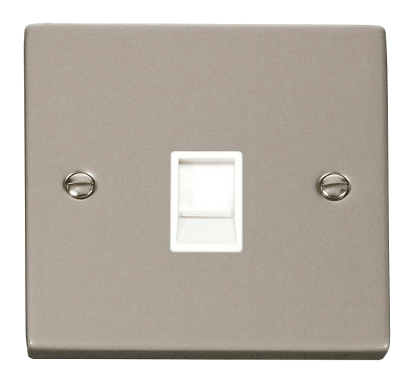 Click Deco Single RJ11 Socket Outlet White Inserts VPxx115WH