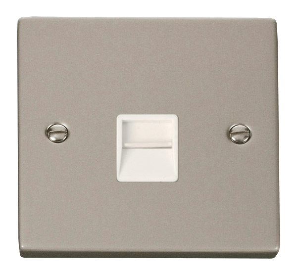 Click Deco Single Secondary Telephone Outlet White Inserts VPxx125WH