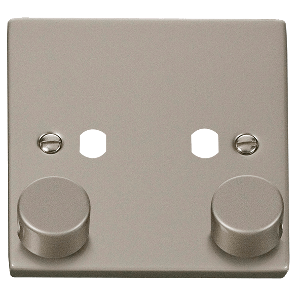 Click Deco 2 Gang Unfurnished Dimmer Plate & Knobs VPxx152PL