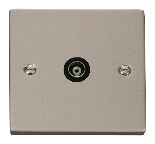 Click Deco Single Isolated Coaxial Outlet Black Inserts VPxx158BK