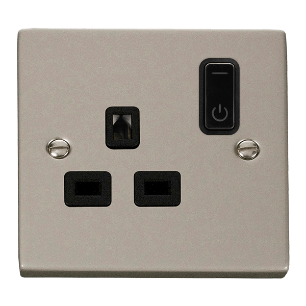 Click Smart Plus Deco 13A 1 Gang Zigbee Switched Socket Black Inserts VPxx30535BK