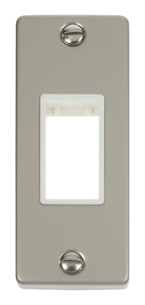 Click Deco MiniGrid 1 Gang Architrave Plate Single Aperture White Inserts VPxx471WH