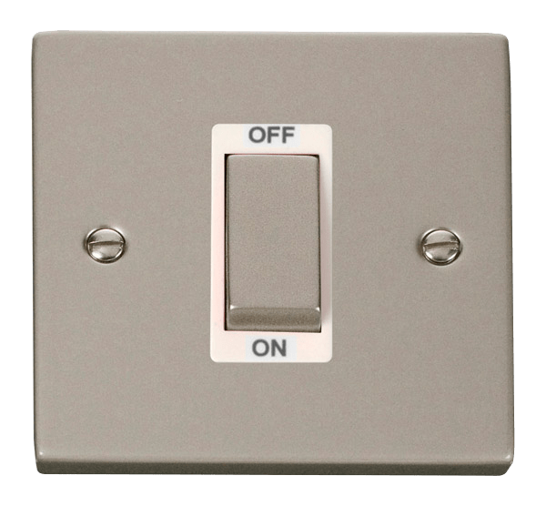 Click Deco 45A DP 1 Gang Switch White Inserts VPxx500WH