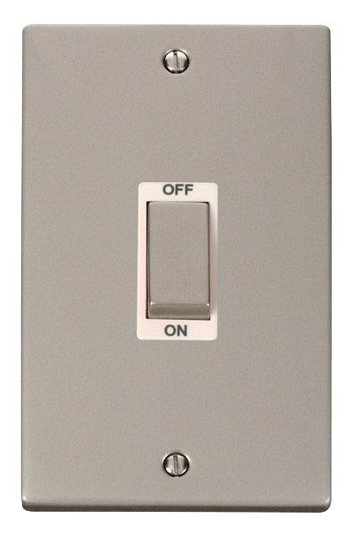 Click Deco 45A DP 2 Gang Switch White Inserts VPxx502WH
