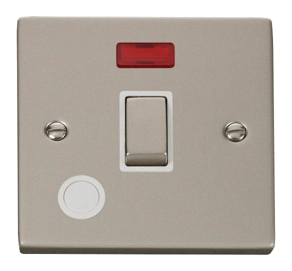 Click Deco 20A DP Switch with Neon & Flex Outlet White Inserts VPxx523WH
