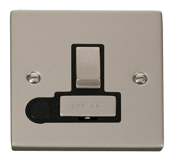 Click Deco 13A Switched Fused Spur Connection Unit with Flex Outlet Black Inserts VPxx551BK