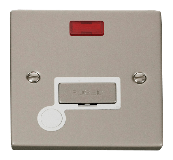 Click Deco 13A Fused Spur Connection Unit with Neon & Flex Outlet White Inserts VPxx553WH