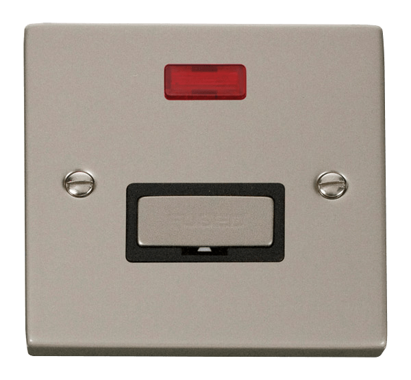Click Deco 13A Fused Spur Connection Unit with Neon Black Inserts VPxx753BK