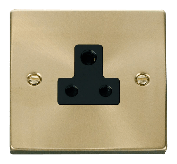 Click Deco 5A Round Pin Socket Black Inserts VPxx038BK