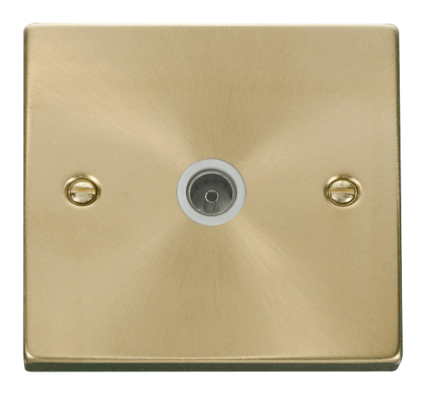 Click Deco Single Coaxial Outlet White Inserts VPxx065WH