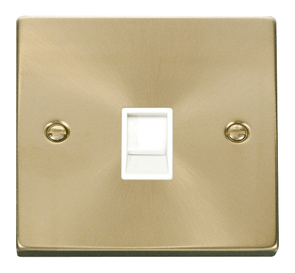 Click Deco Single RJ11 Socket Outlet White Inserts VPxx115WH