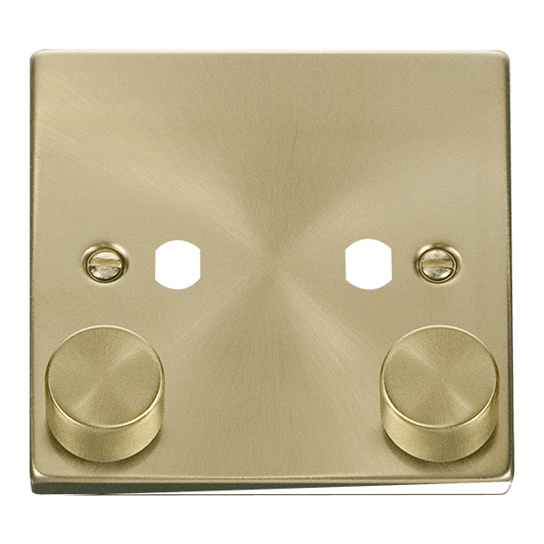Click Deco 2 Gang Unfurnished Dimmer Plate & Knobs VPxx152PL