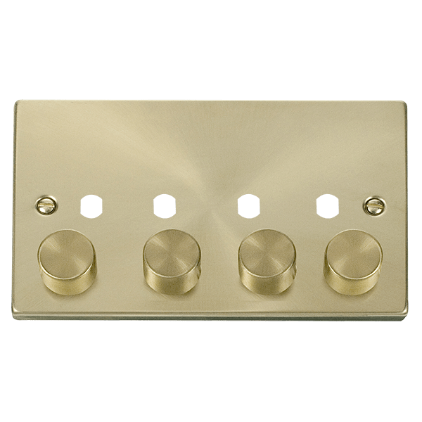 Click Deco 4 Gang Unfurnished Dimmer Plate & Knobs VPxx154PL