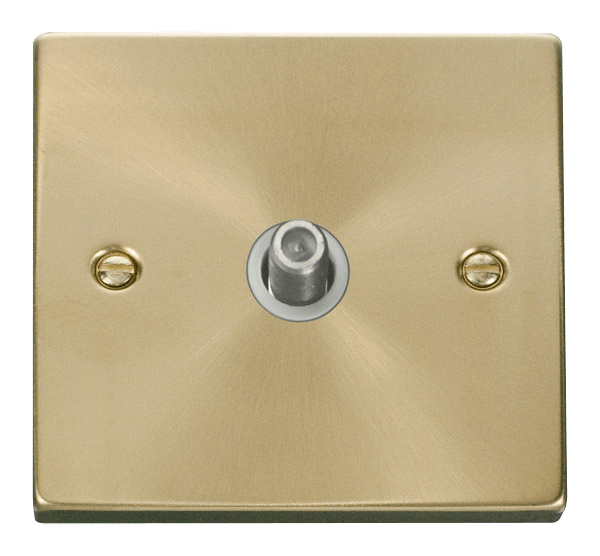 Click Deco Single Satellite Outlet White Inserts VPxx156WH
