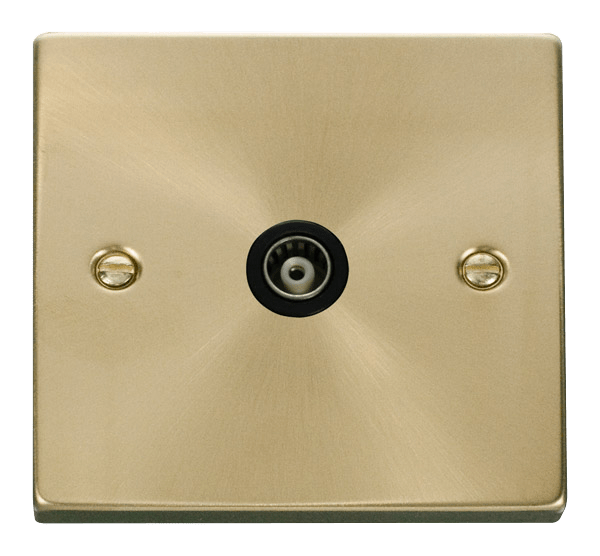 Click Deco Single Isolated Coaxial Outlet Black Inserts VPxx158BK