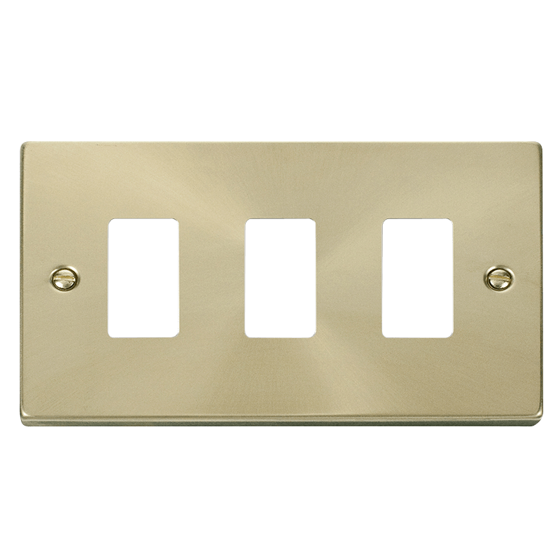 Click Deco Grid Pro 3 Gang Frontplate VPxx20403
