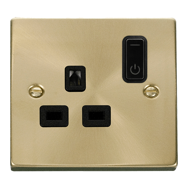 Click Smart Plus Deco 13A 1 Gang Zigbee Switched Socket Black Inserts VPxx30535BK