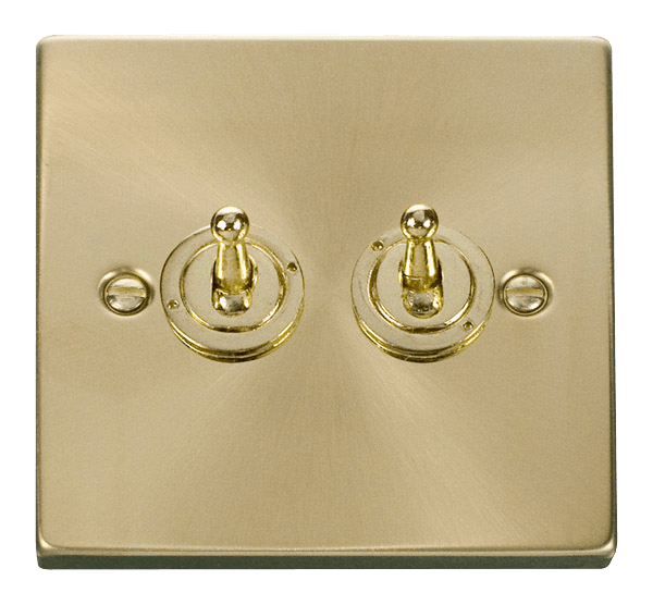 Click Deco 10AX 2 Gang 2 Way Toggle Switch VPxx422