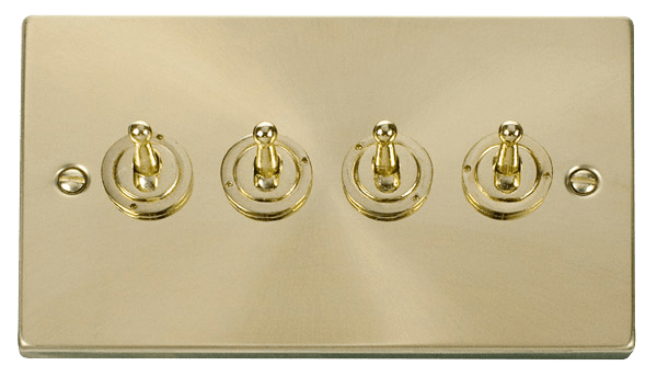 Click Deco 10AX 4 Gang 2 Way Toggle Switch VPxx424