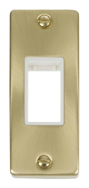 Click Deco MiniGrid 1 Gang Architrave Plate Single Aperture White Inserts VPxx471WH