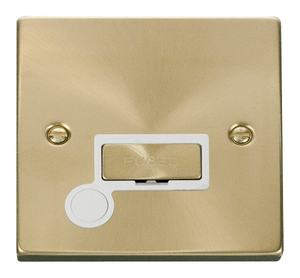 Click Deco 13A Fused Spur Connection Unit with Flex Outlet White Inserts VPxx550WH