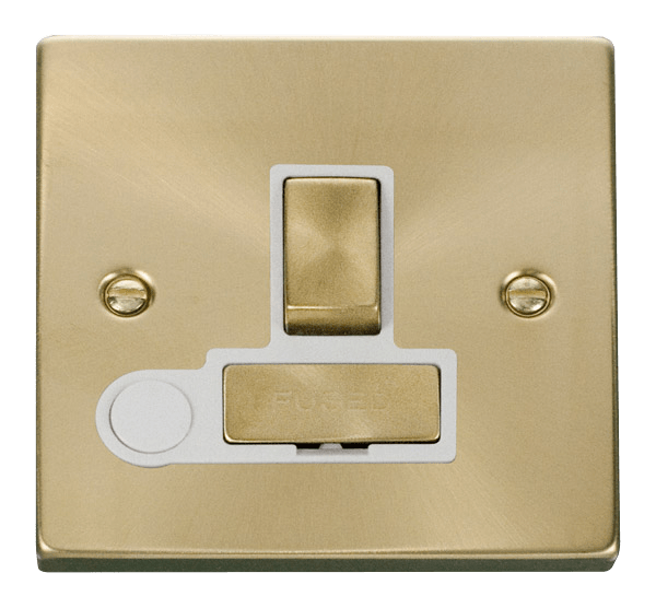 Click Deco 13A Switched Fused Spur Connection Unit with Flex Outlet White Inserts VPxx551WH