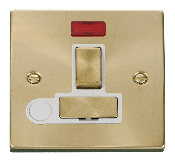 Click Deco 13A Switched Fused Spur Connection Unit with Neon & Flex Outlet White Inserts VPxx552WH