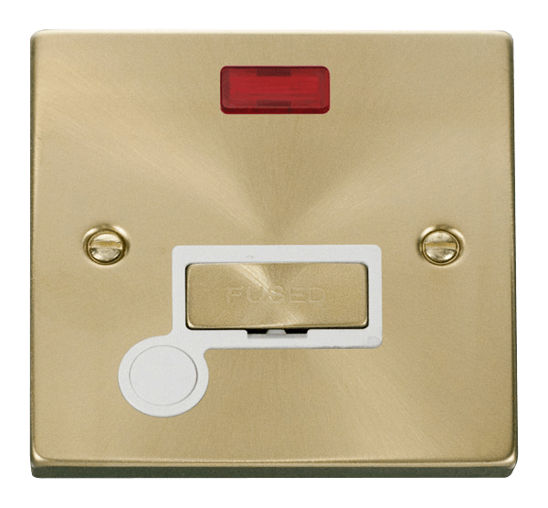 Click Deco 13A Fused Spur Connection Unit with Neon & Flex Outlet White Inserts VPxx553WH