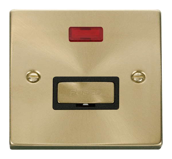 Click Deco 13A Fused Spur Connection Unit with Neon Black Inserts VPxx753BK