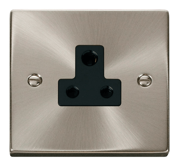 Click Deco 5A Round Pin Socket Black Inserts VPxx038BK