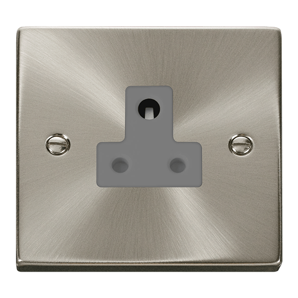 Click Deco 5A Round Pin Socket Grey Inserts VPxx038GY