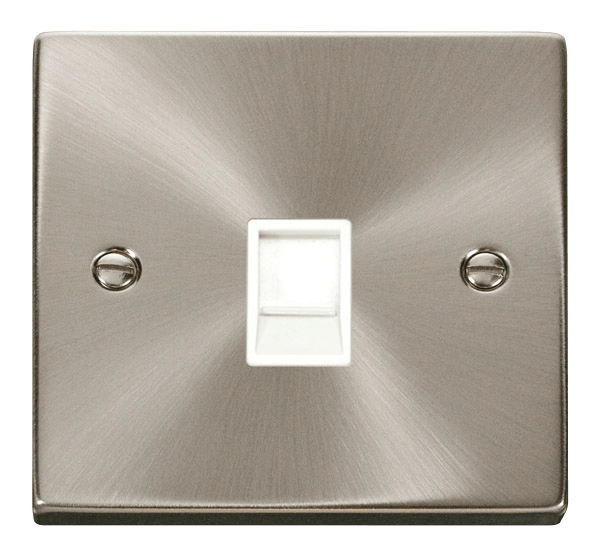Click Deco Single RJ11 Socket Outlet White Inserts VPxx115WH