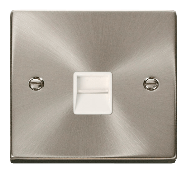 Click Deco Single Secondary Telephone Outlet White Inserts VPxx125WH