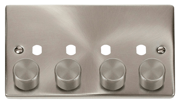 Click Deco 4 Gang Unfurnished Dimmer Plate & Knobs VPxx154PL