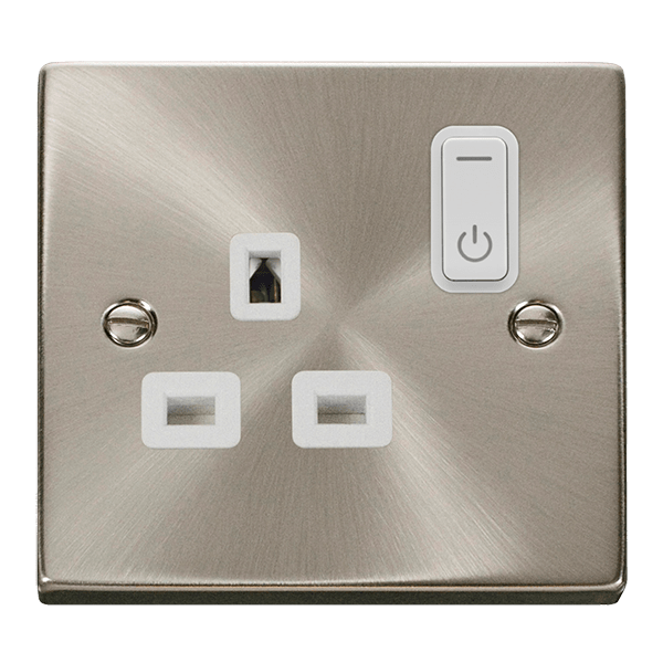 Click Smart Plus Deco 13A 1 Gang Zigbee Switched Socket White Inserts VPxx30535WH