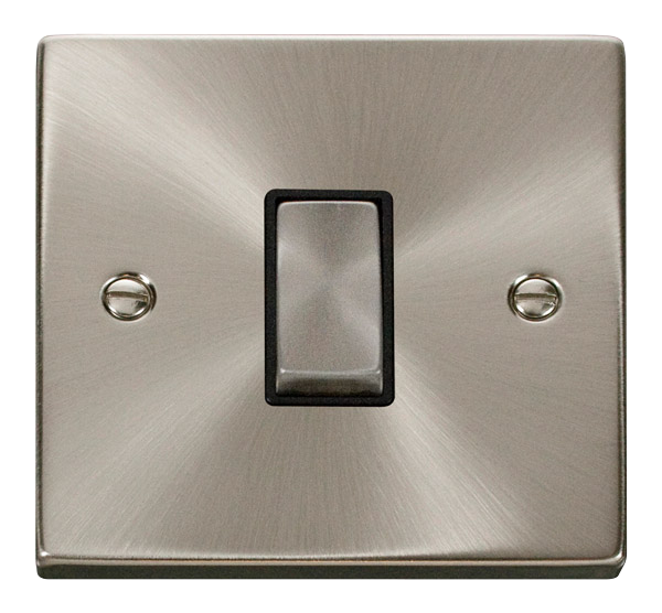 Click Deco 10AX 1 Gang Intermediate Switch Black Inserts VPxx425BK