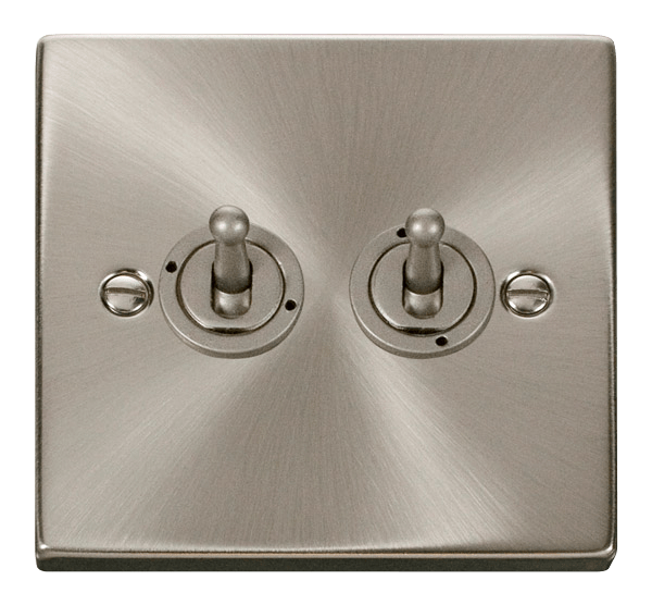 Click Deco 10AX 2 Gang 2 Way Toggle Switch VPxx422