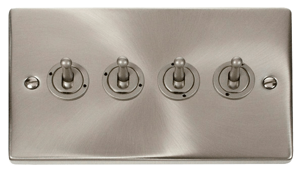 Click Deco 10AX 4 Gang 2 Way Toggle Switch VPxx424