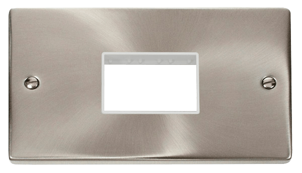 Click Deco MiniGrid 2 Gang Plate Triple Aperture White Inserts VPxx432WH