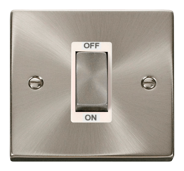 Click Deco 45A DP 1 Gang Switch White Inserts VPxx500WH
