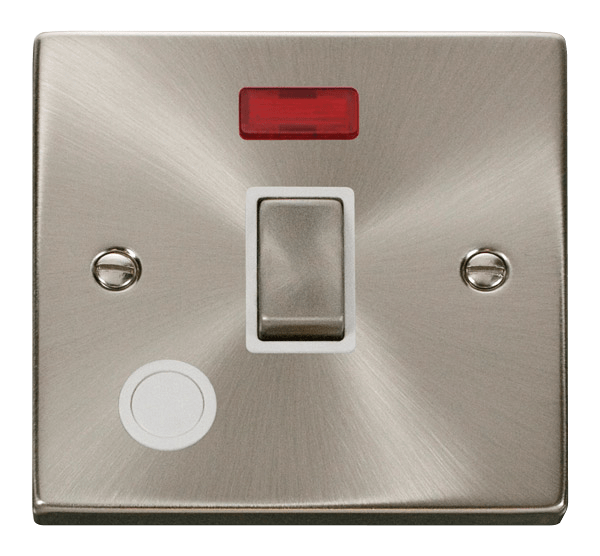 Click Deco 20A DP Switch with Neon & Flex Outlet White Inserts VPxx523WH