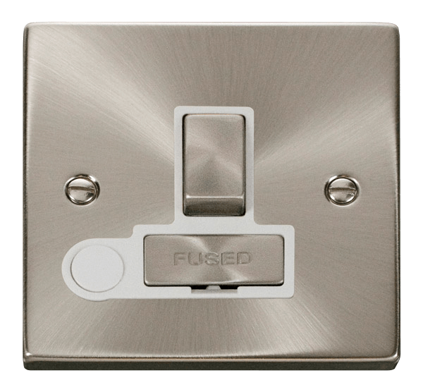 Click Deco 13A Switched Fused Spur Connection Unit with Flex Outlet White Inserts VPxx551WH