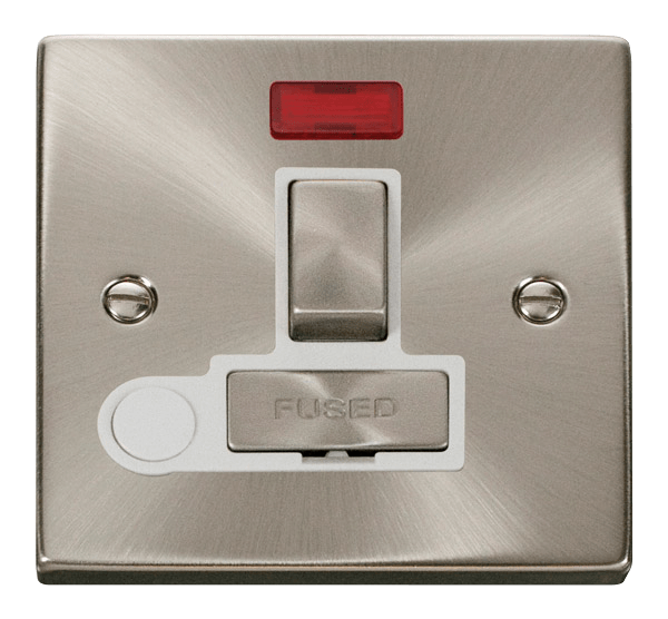 Click Deco 13A Switched Fused Spur Connection Unit with Neon & Flex Outlet White Inserts VPxx552WH